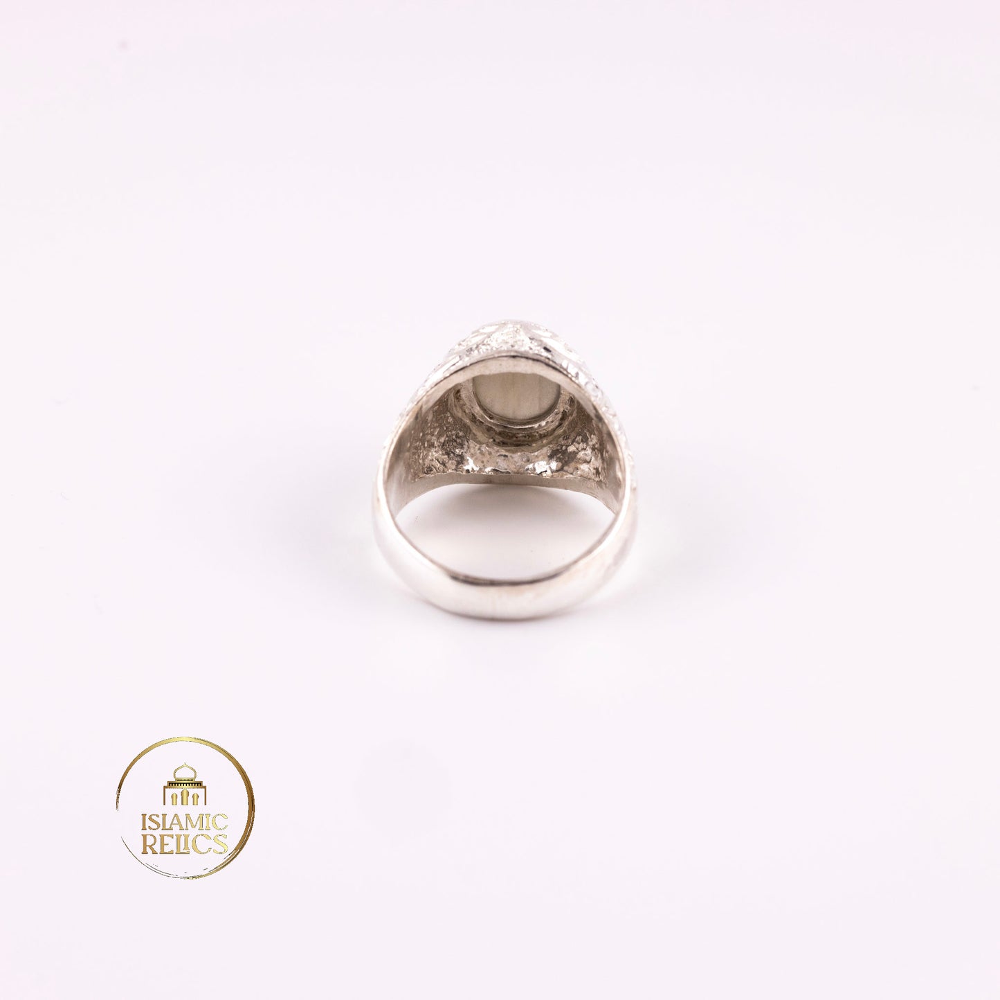 One-of-a-Kind Handmade engraved Silver Agate Ring – Unisex Perfect Gift