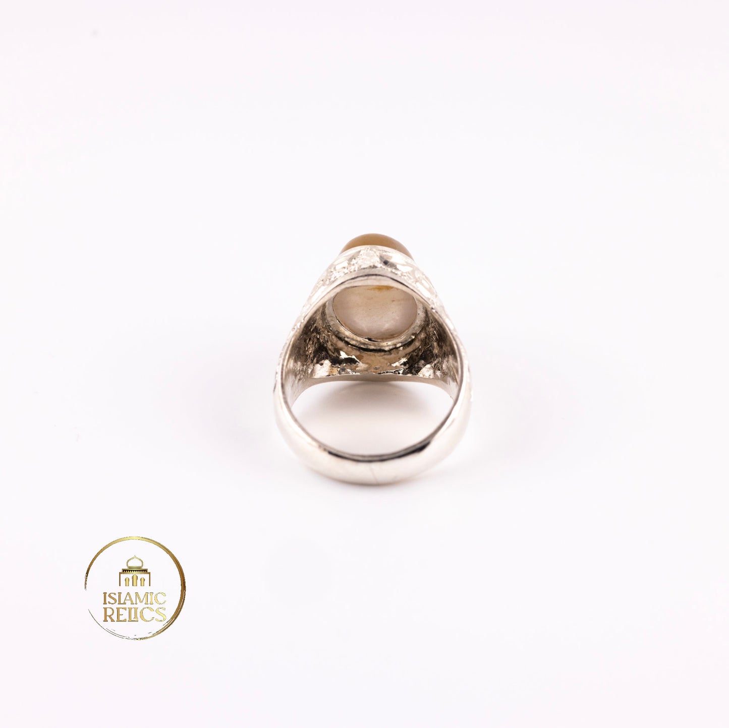 One-of-a-Kind Handmade engraved Silver Agate Ring – Unisex Perfect Gift