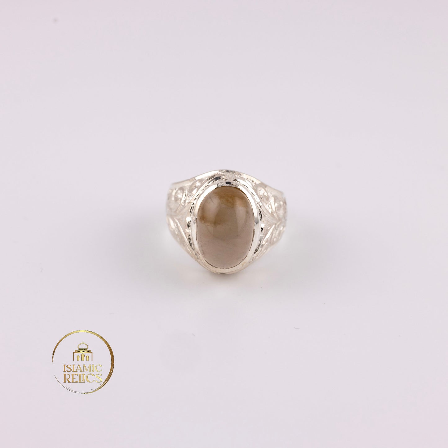One-of-a-Kind Handmade engraved Silver Agate Ring – Unisex Perfect Gift