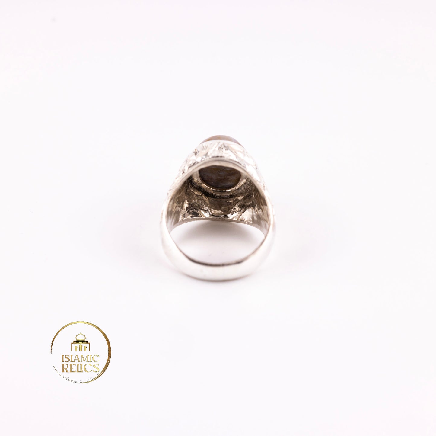 One-of-a-Kind Handmade engraved Silver Agate Ring – Unisex Perfect Gift