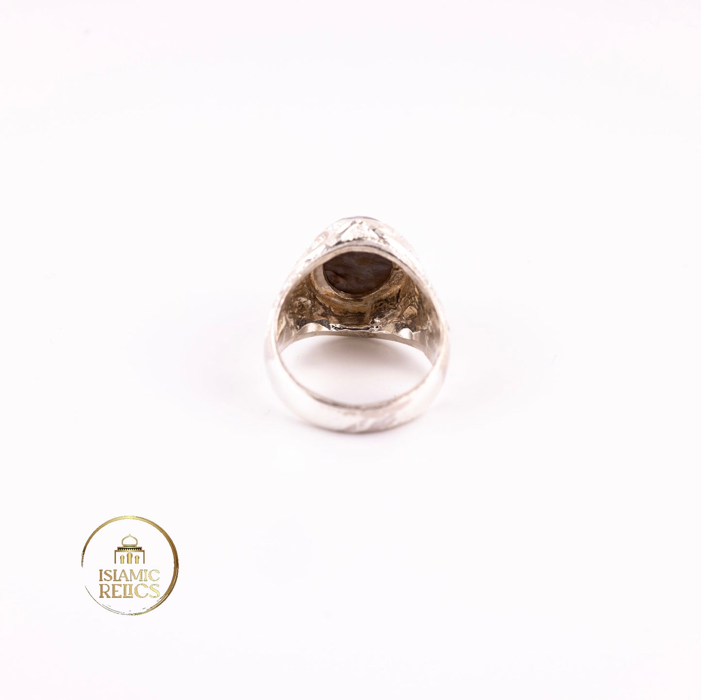 One-of-a-Kind Handmade engraved Silver Agate Ring – Unisex Perfect Gift