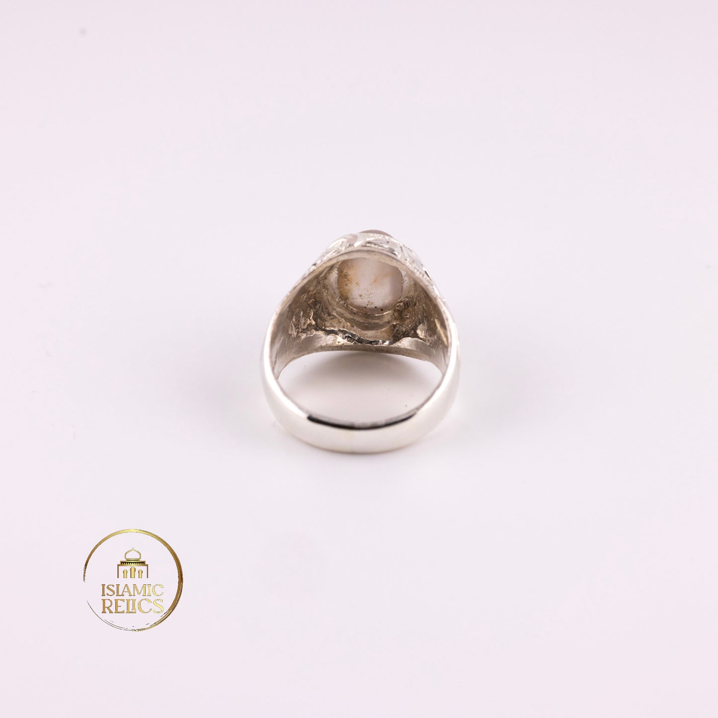 One-of-a-Kind Handmade engraved Silver Agate Ring – Unisex Perfect Gift