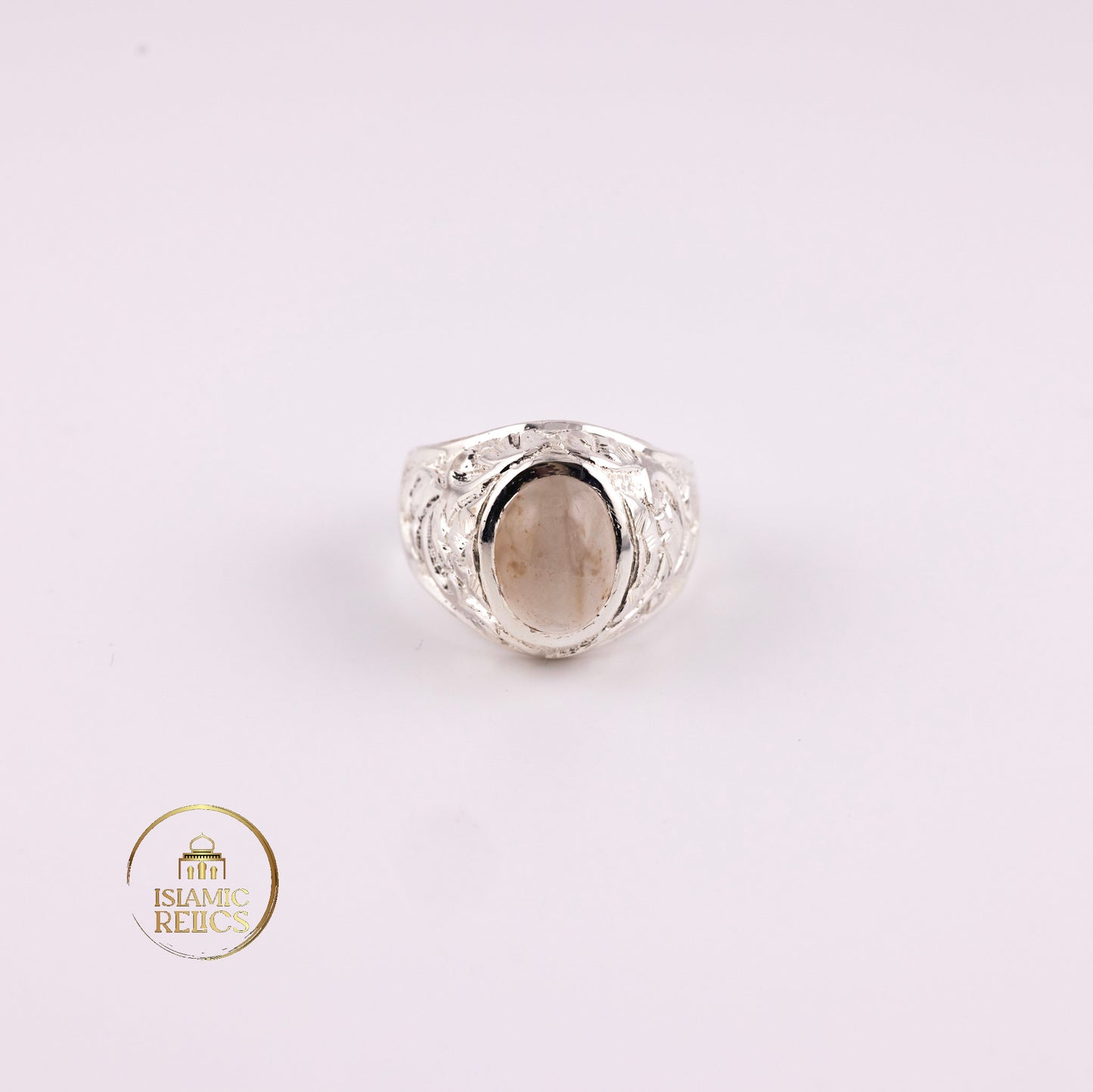 One-of-a-Kind Handmade engraved Silver Agate Ring – Unisex Perfect Gift