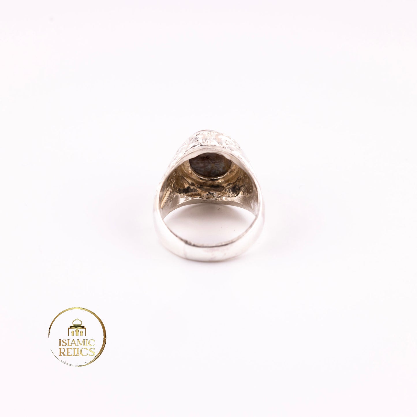 One-of-a-Kind Handmade engraved Silver Agate Ring – Unisex Perfect Gift