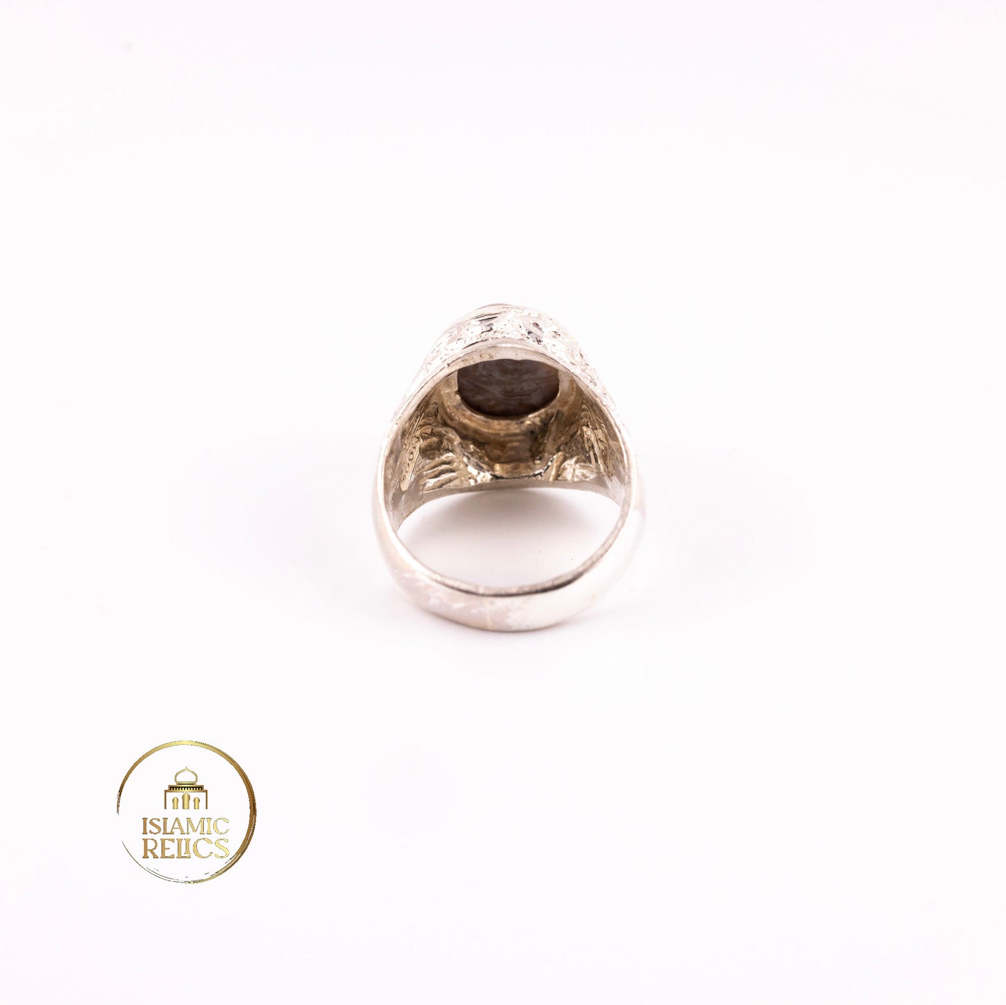 One-of-a-Kind Handmade engraved Silver Agate Ring – Unisex Perfect Gift