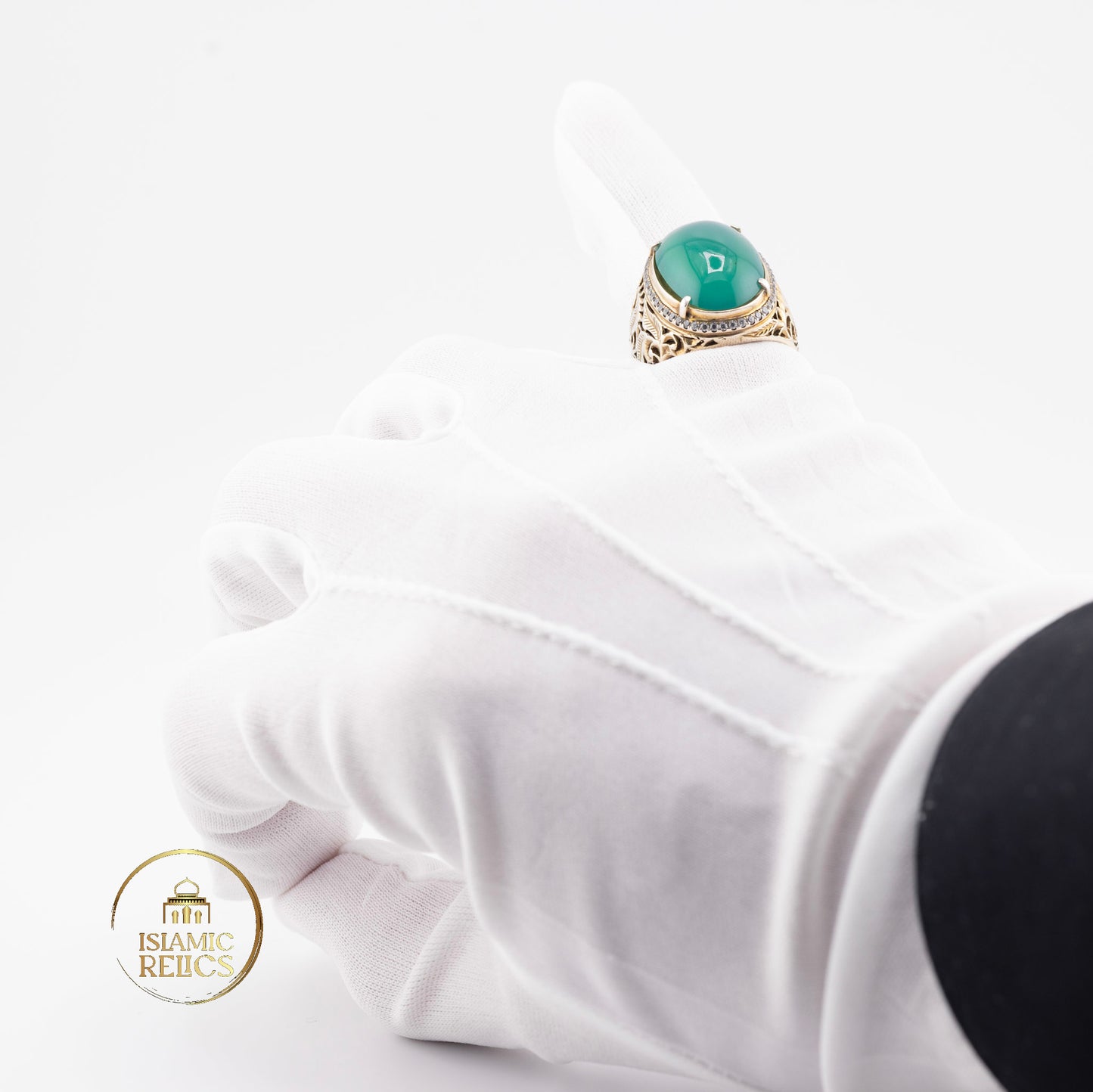 Natural green Silica Chalcedony - ring extremely rare handmade
