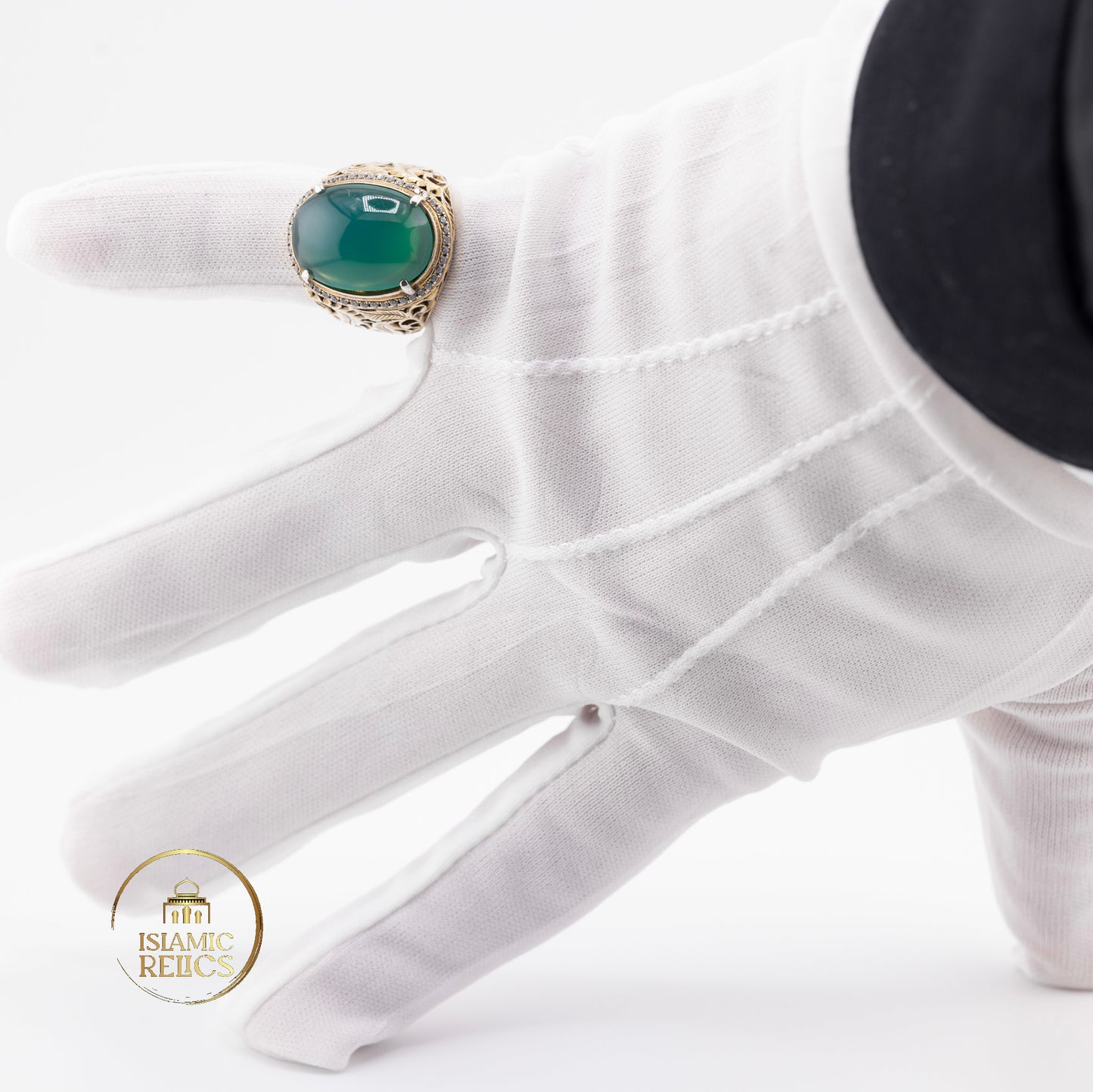 Natural green Silica Chalcedony - ring extremely rare handmade